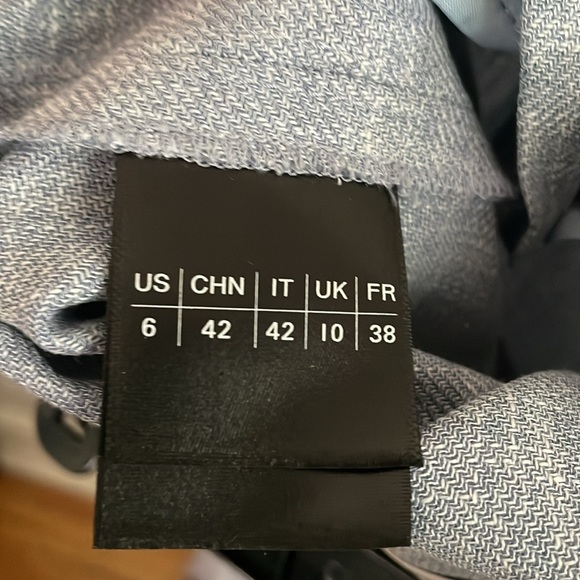 Lafayette 148 | Blue Denim Pattern Barrow Pants - Picture 4 of 7